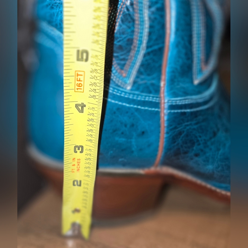 WOMENS, Justin, Western Boots in Turquoise - Picture 9 of 10